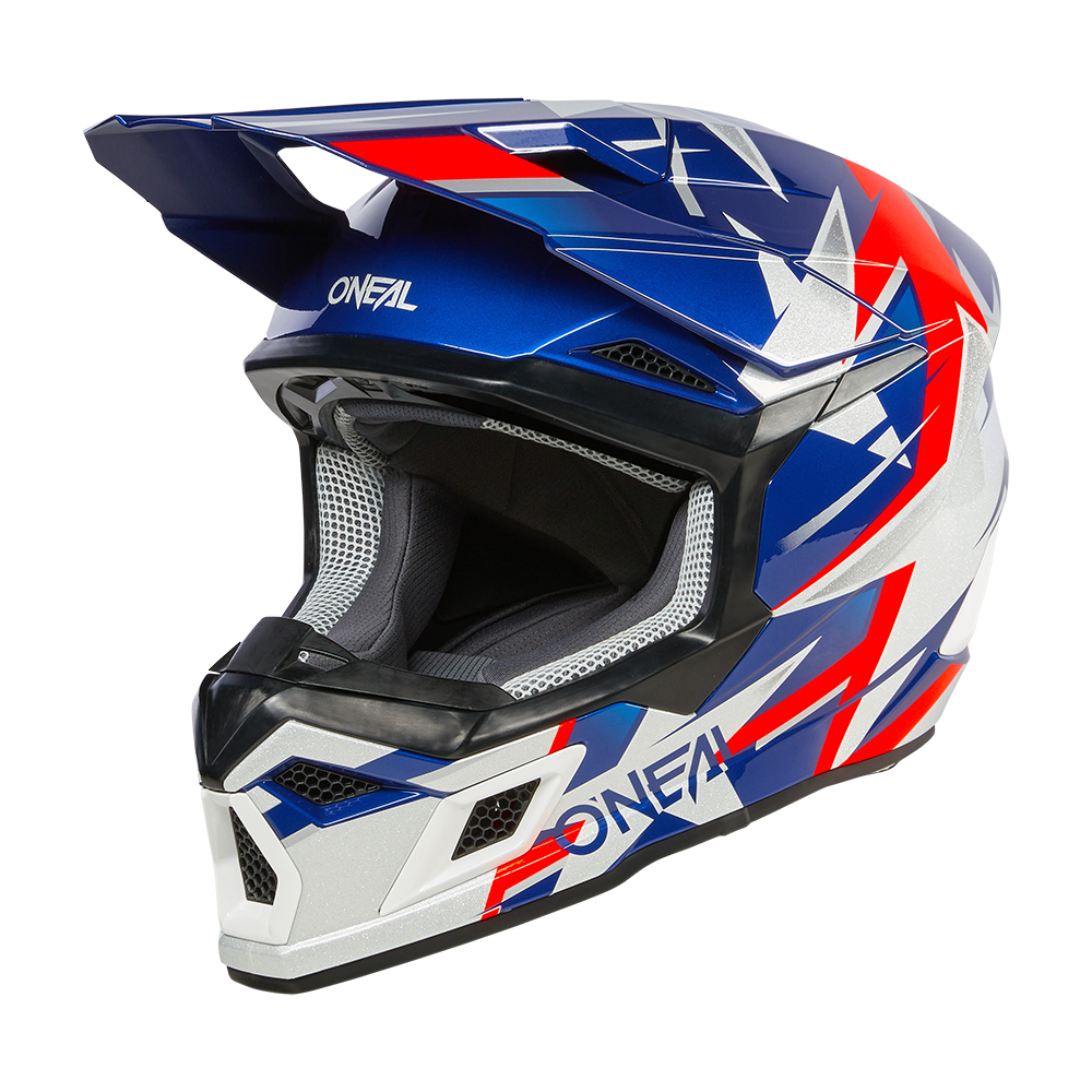 Мотокрос каска O'NEAL 3SERIES RIDE BLUE/WHITE/RED V.24